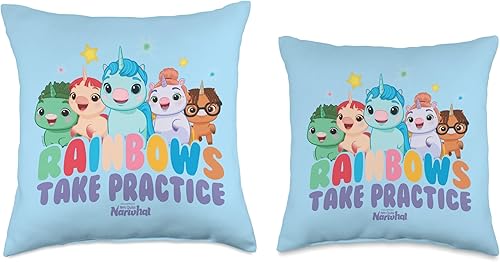 Miniatura 3 de Rainbows Take Practice - Almohada (18 x 18 pulgadas), multicolor