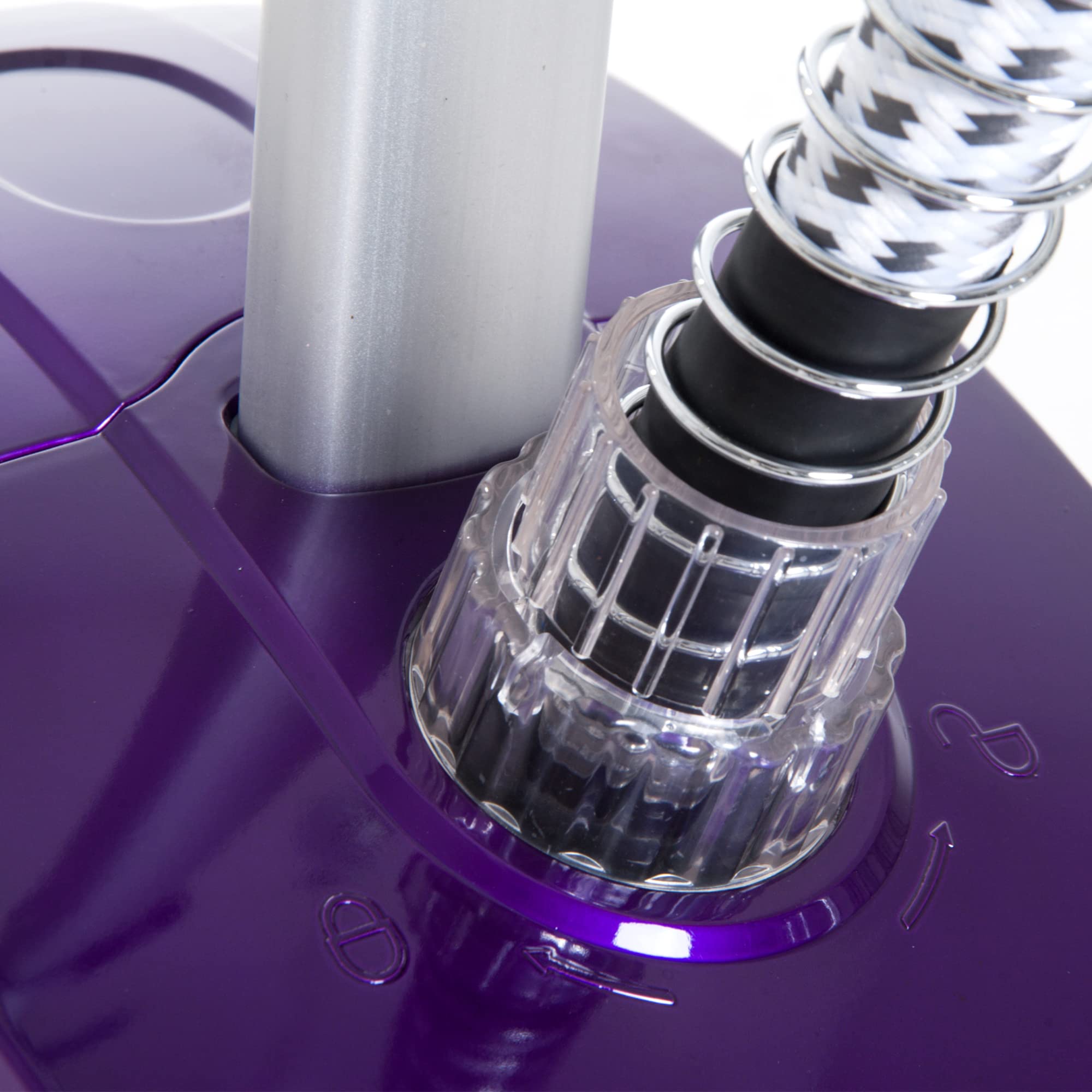 Dampfglätter Vertikal Dampfglätter für Kleidung 1,8 l 1800 W Dampfausstoß 30 g/min Teleskopstange weiß violett 12