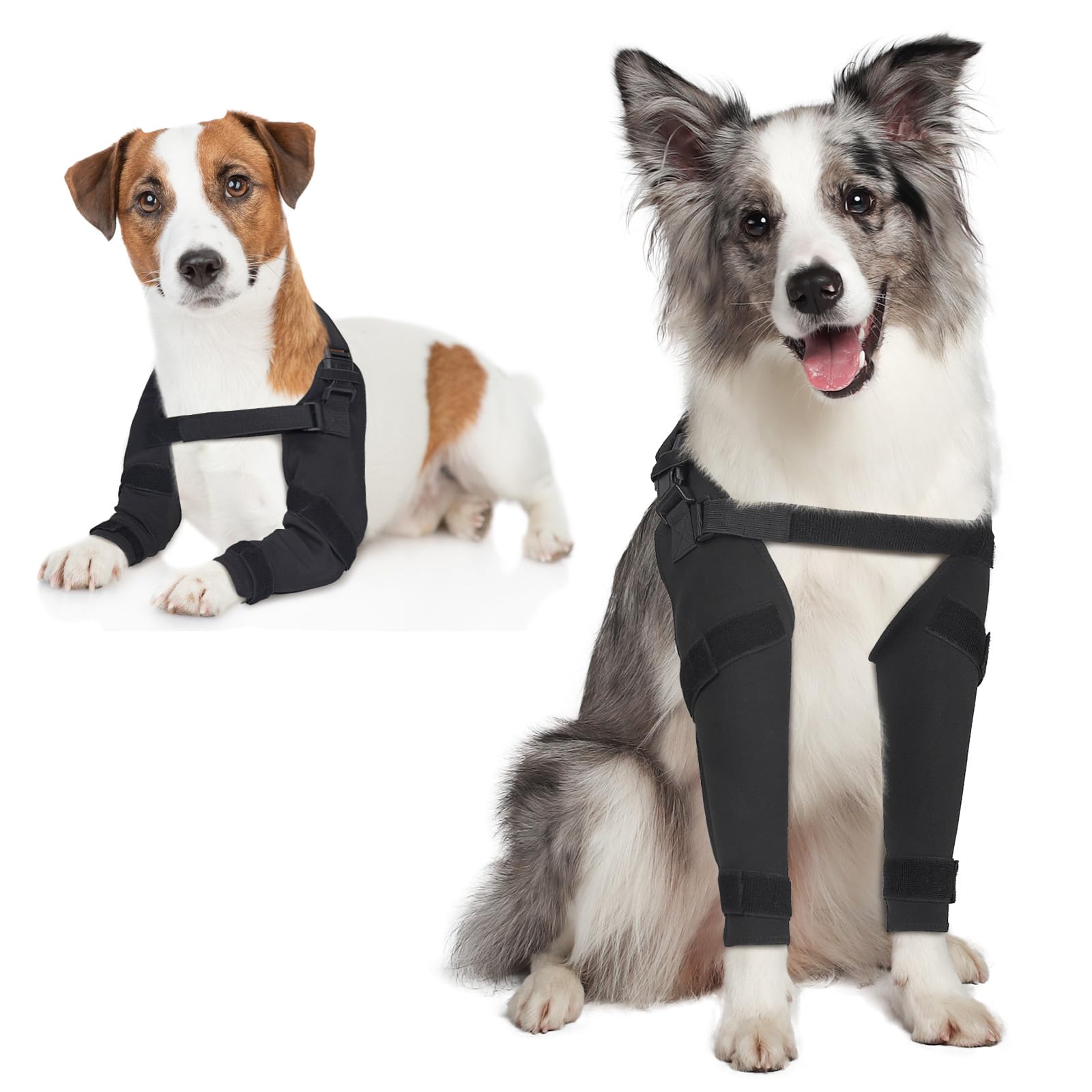 Dog Elbow Protector Brace Sleeve for Arthritis, Hygroma, Pressure Sores, and Calluses– Adjustable Dog Front Leg Sleeve to Anti-Licking for Elbow Dysplasia and Injury Recovery,XXL