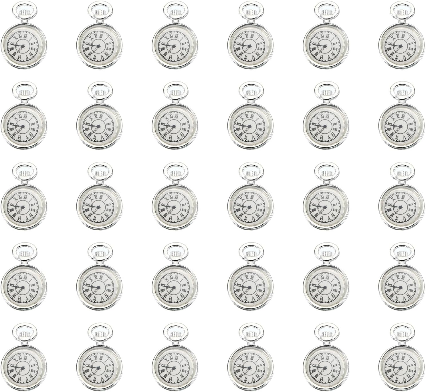 PATIKIL Watch Clock Charm Pendant, Pocket Watch Charm for Woman Necklace Earring Bracelet Jewelry Making and DIY Craft