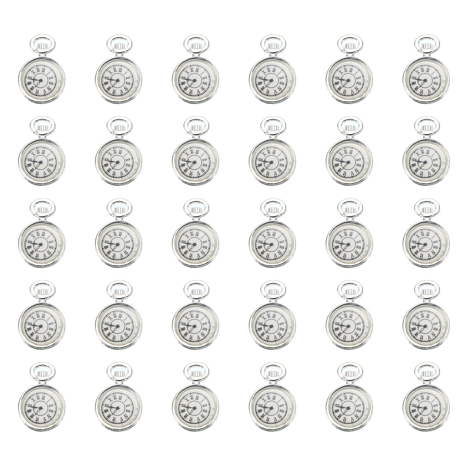 PATIKIL Watch Clock Charm Pendant, Pocket Watch Charm for Woman Necklace Earring Bracelet Jewelry Making and DIY Craft