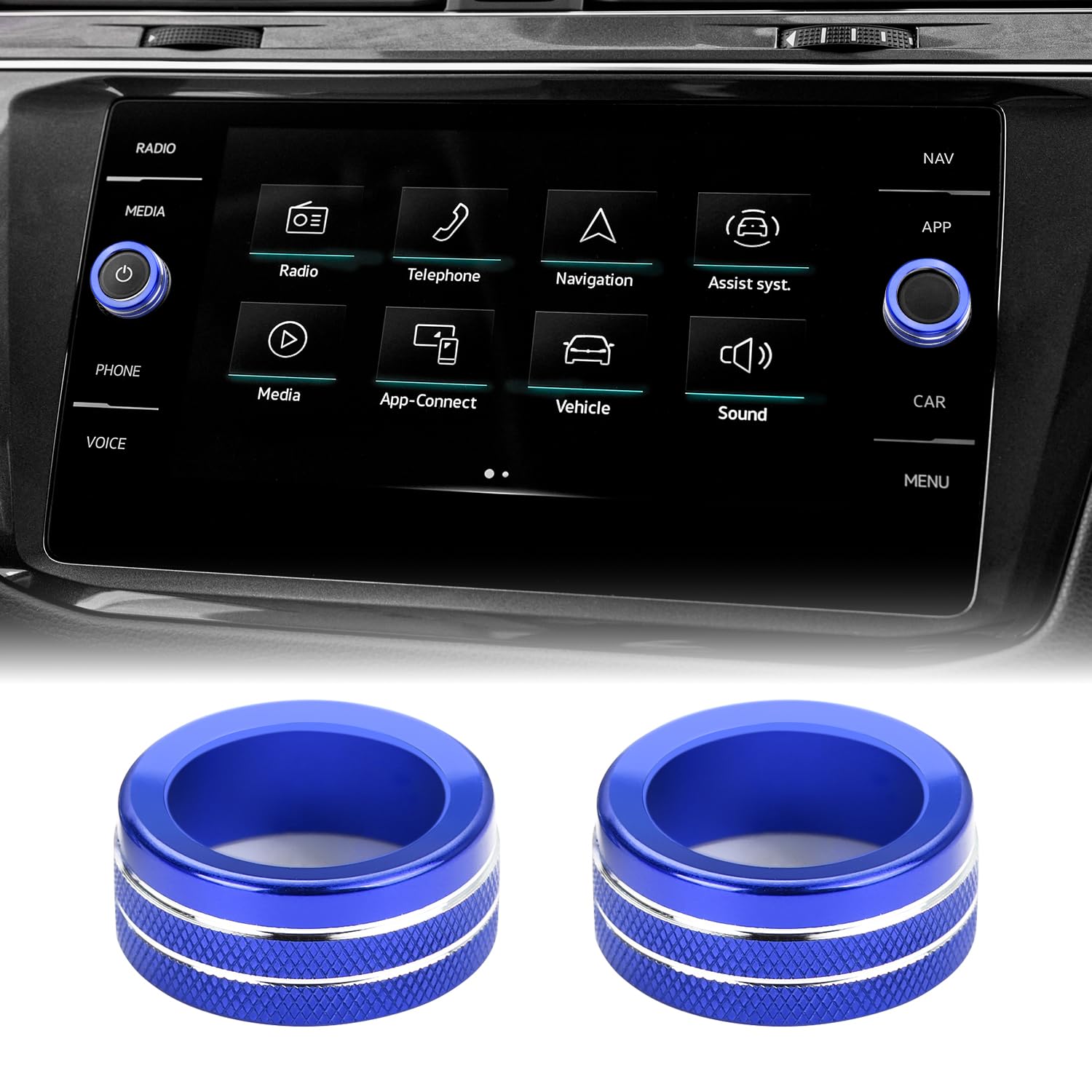 Amazon.com: auovo Radio Knob Covers Compatible with Volkswagen VW