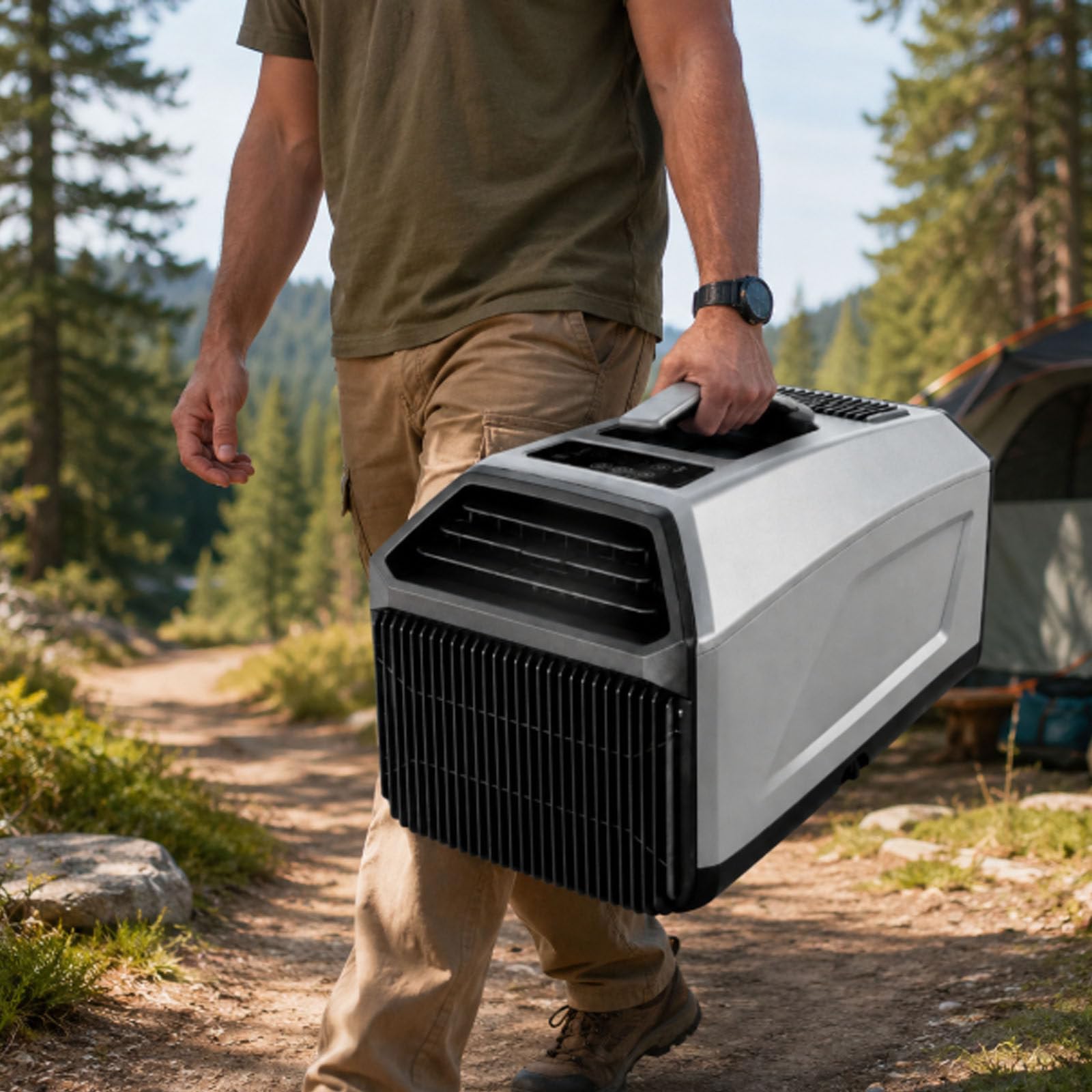 smafoseedding Portable Mobile Air Conditioner, Mobile Ac Unit,4500/5100 Btu Camping Air Conditioner With 16-32°C Temperature Control, 3 Speeds,Remote And Handle For Tent, Caravan, Motorhome 1300W