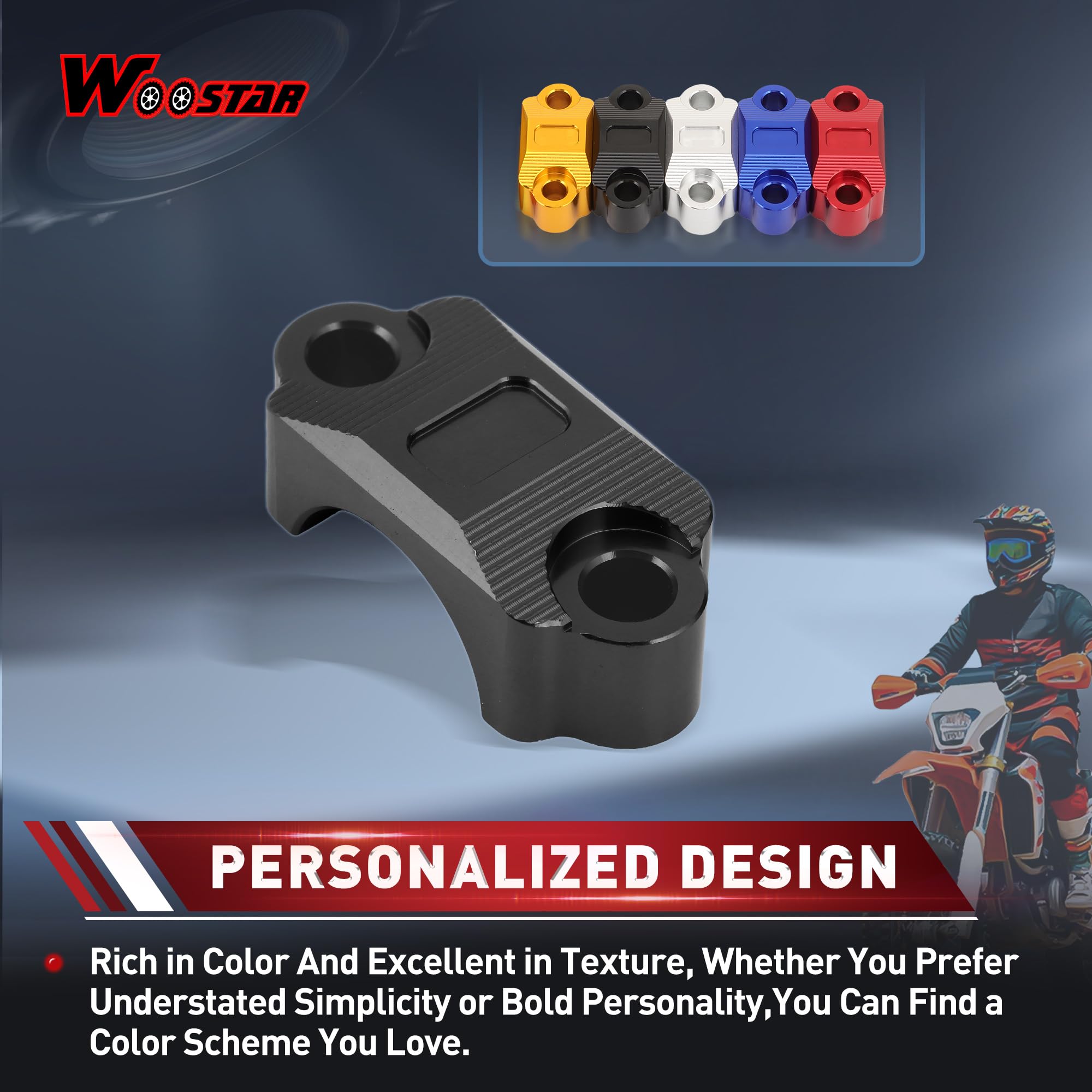WOOSTAR 22mm Moto Freno Frizione Pompa Pompa Morsetto Coperchio Fissaggio Sedile Sostituzione per 2014-2023 SX65 SX85 SX 65 85 2006-2007 SXS SXSF 250 EXC EXCF SXF Moto Nero