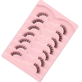 Gmagictobo Lashes Natural Look Cat Eye Half Lashes False Eyelashes Extensions Look Clear Band Lashes Pack Fake Eye Lashes 7 Pairs