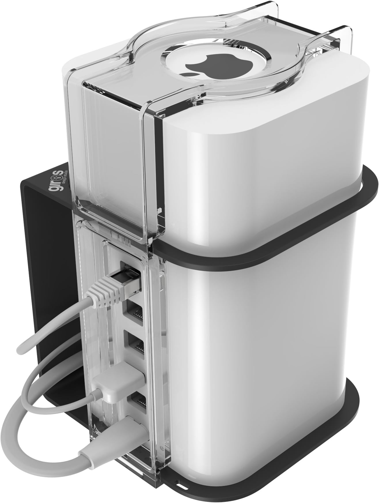 Giros Design Limited Edition Black AirBase - Wall/Ceiling Mount for Apple Airport Extreme & Time Capsule [Free Polycarbonate Security Cap!]