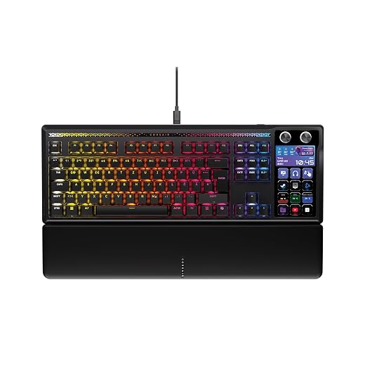 Corsair Galleon 100 SD RGB Mechanische Kabelgebundene Gaming-Tastatur | QWERTZ DE, Stream Deck-Integration, MLX Pulse Hot-Swap-Tastenschalter, FlashTap SOCD, 8000Hz