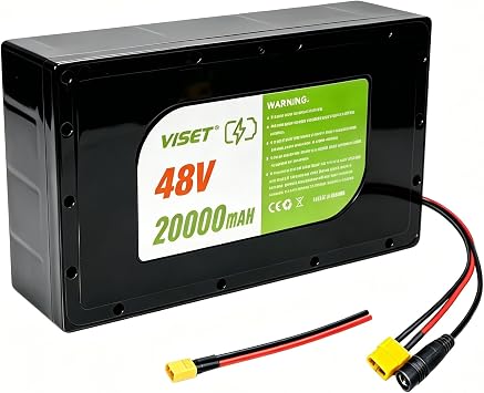 48V20Ah Universal Power Pack Rechargeable Battery,48V/52V Battery Pack with Case,30A BMS Protection,Waterproof, Shockproof,Compatible for 200W-1200W Outdoor Equipment
