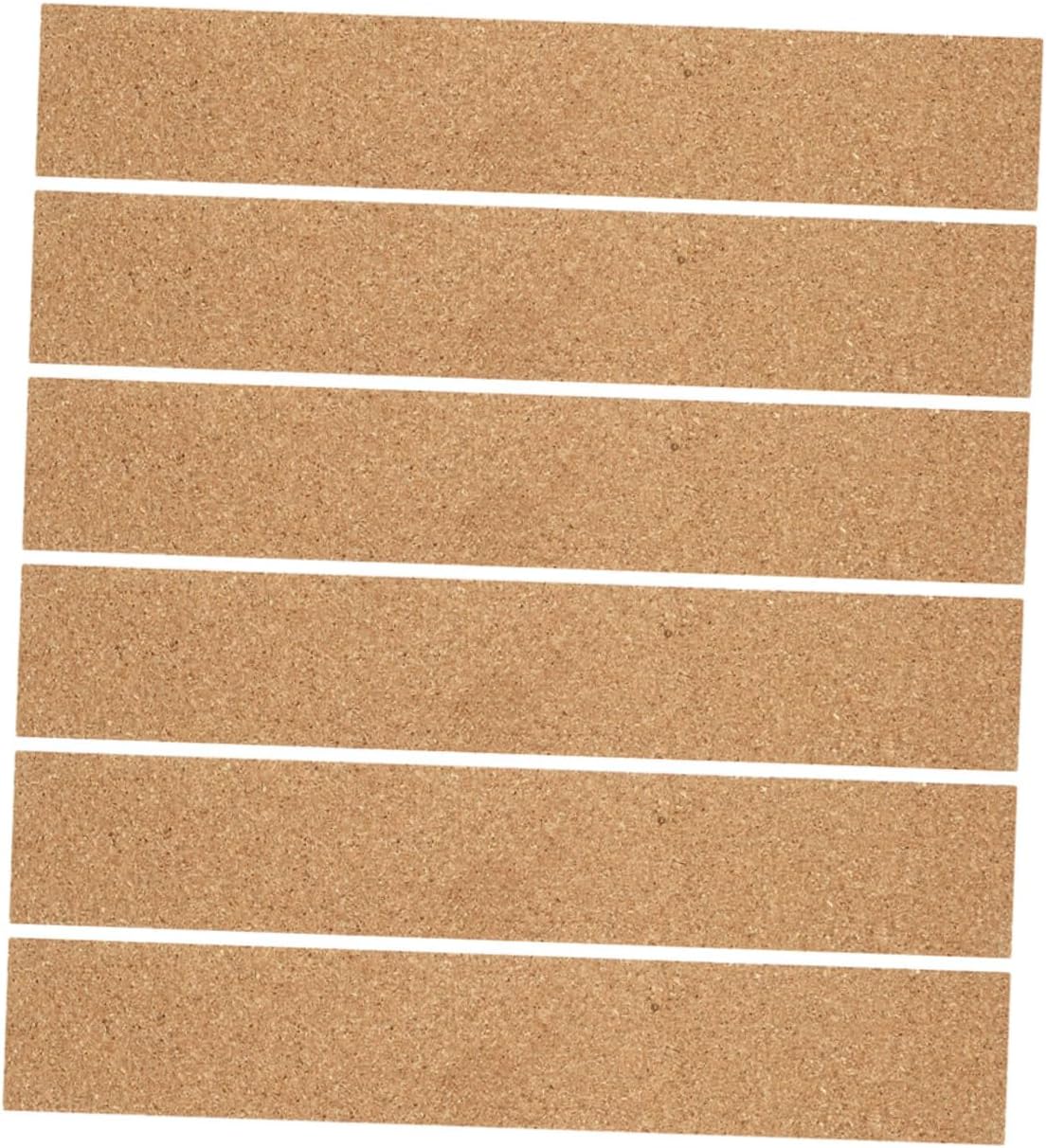 6pcs Cork Bark Bulletin Board Strips Cork Board for Wall Office Memo Strip