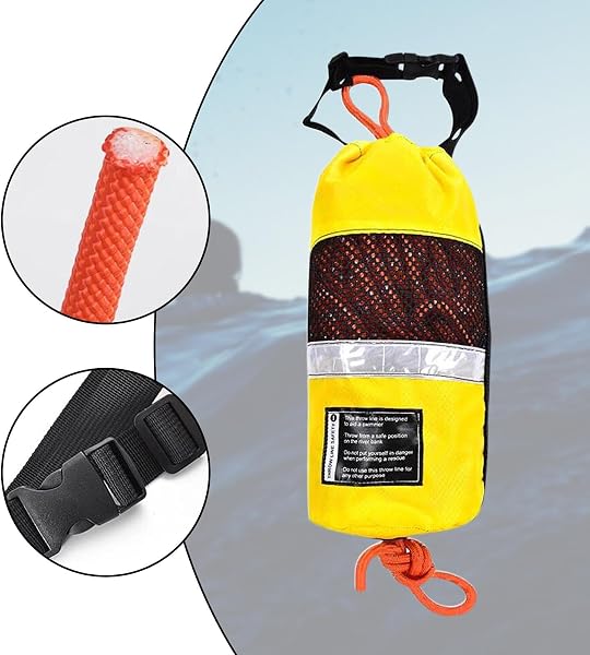 DeeRace 【31m】スローバッグ レスキューロープ 救命ロープ 水に浮く スローライン 【2025新夏登場】 高視認性 浮揚装置 水に浮かぶ救命ロープ 津波 避難 防災 緊急 非常用 水難 救助用 水泳 釣り ボート 船 プール カヤック 災害 備え 備蓄品 アウトドア ウォータースポーツ 多目的 - 5