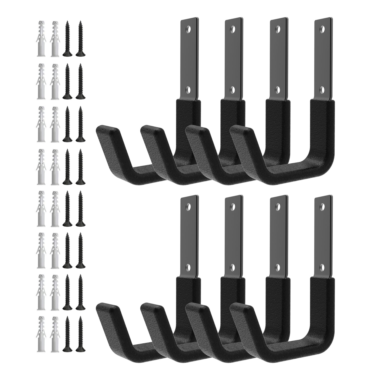 Ganchos de utilidad resistentes para almacenamiento de garaje, ganchos de pared, ganchos de garaje resistentes, ganchos de pared de garaje, soporte de manguera, ganchos de bicicleta, ganchos de