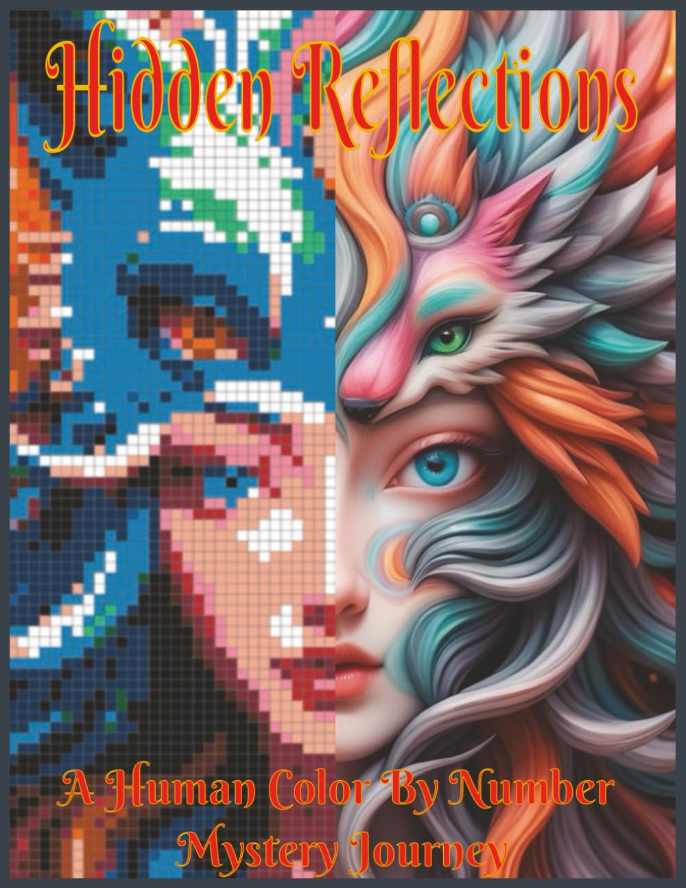 Hidden Reflections - A Human Mystery Color By Number Journey: Color By Number Mysteries Coloring Book | Color By Number Mystery Mosaics