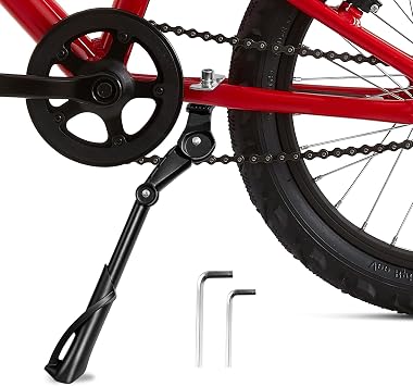 Bike Kickstand Adjustable Aluminum Alloy Bicycle Side Kickstand Fit for 24-29 inch Mountain Bike Road BikeBlack for 24-29 inch bike