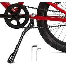 Bike Kickstand Adjustable Aluminum Alloy Bicycle Side Kickstand Fit for 24-29 inch Mountain Bike Road BikeBlack for 24-29 inch bike