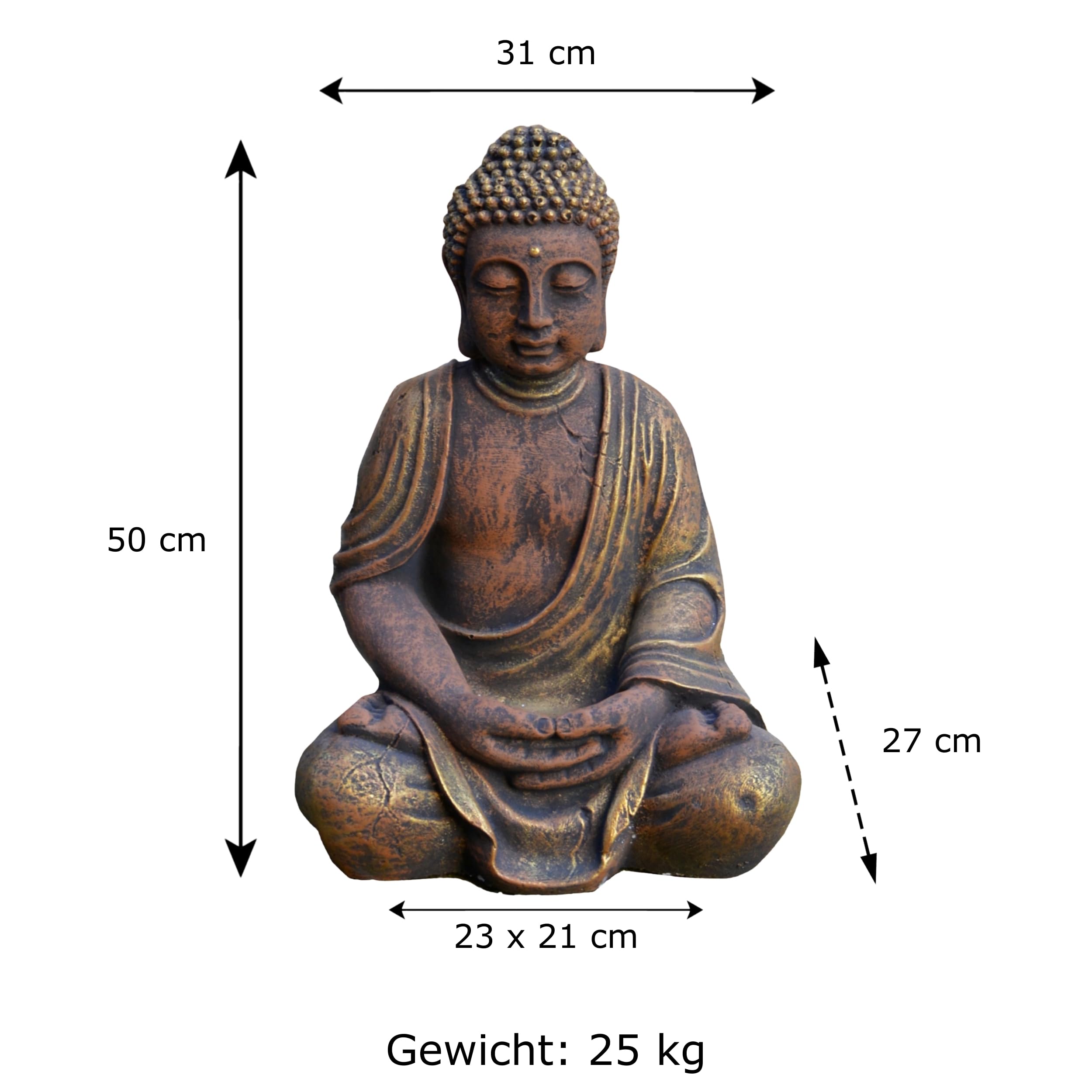 Grande pietra solida color Buddha esclusiva Monk of stone cast antigoccia