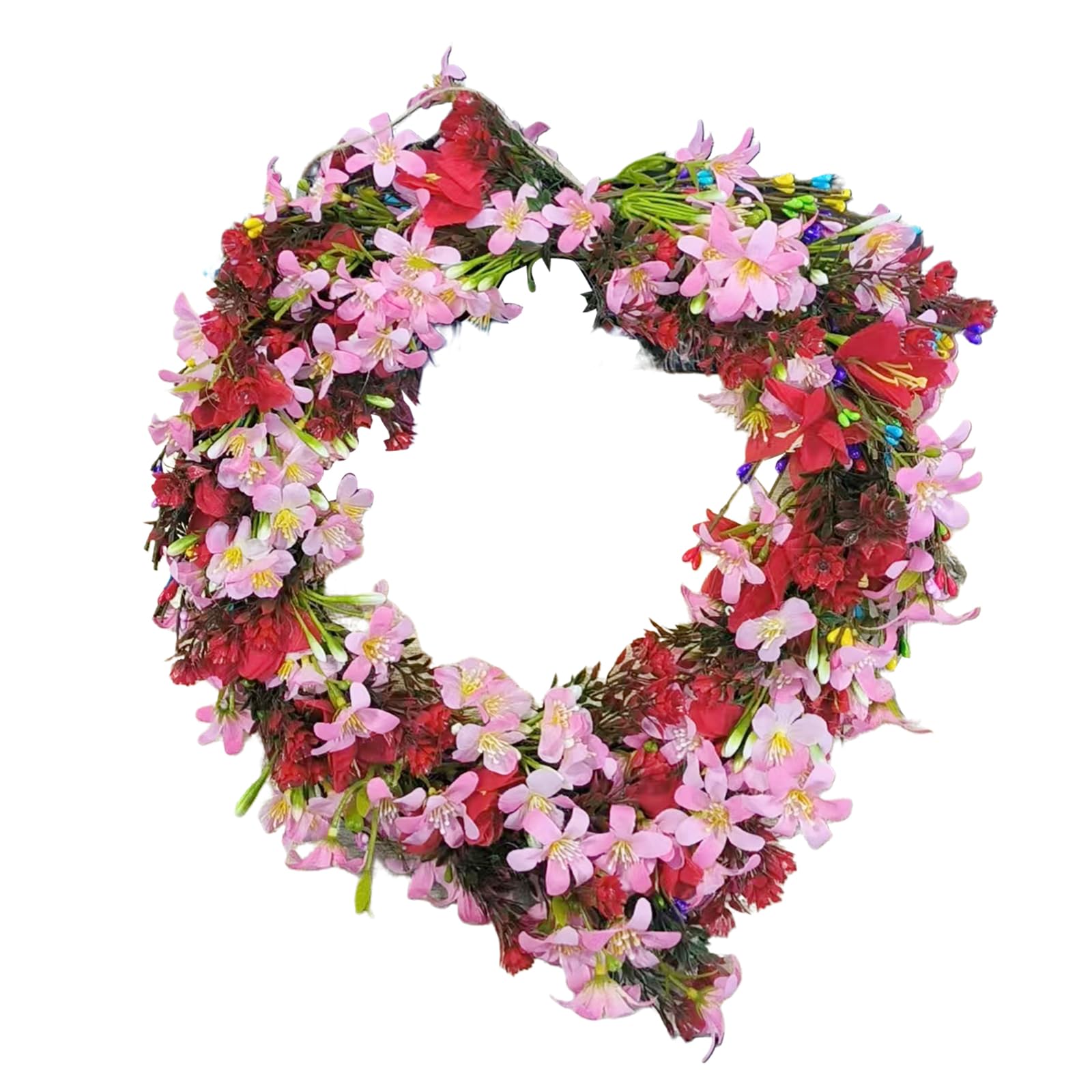 Couronne de tulipes artificielles en rotin pour décoration de maison et entrée