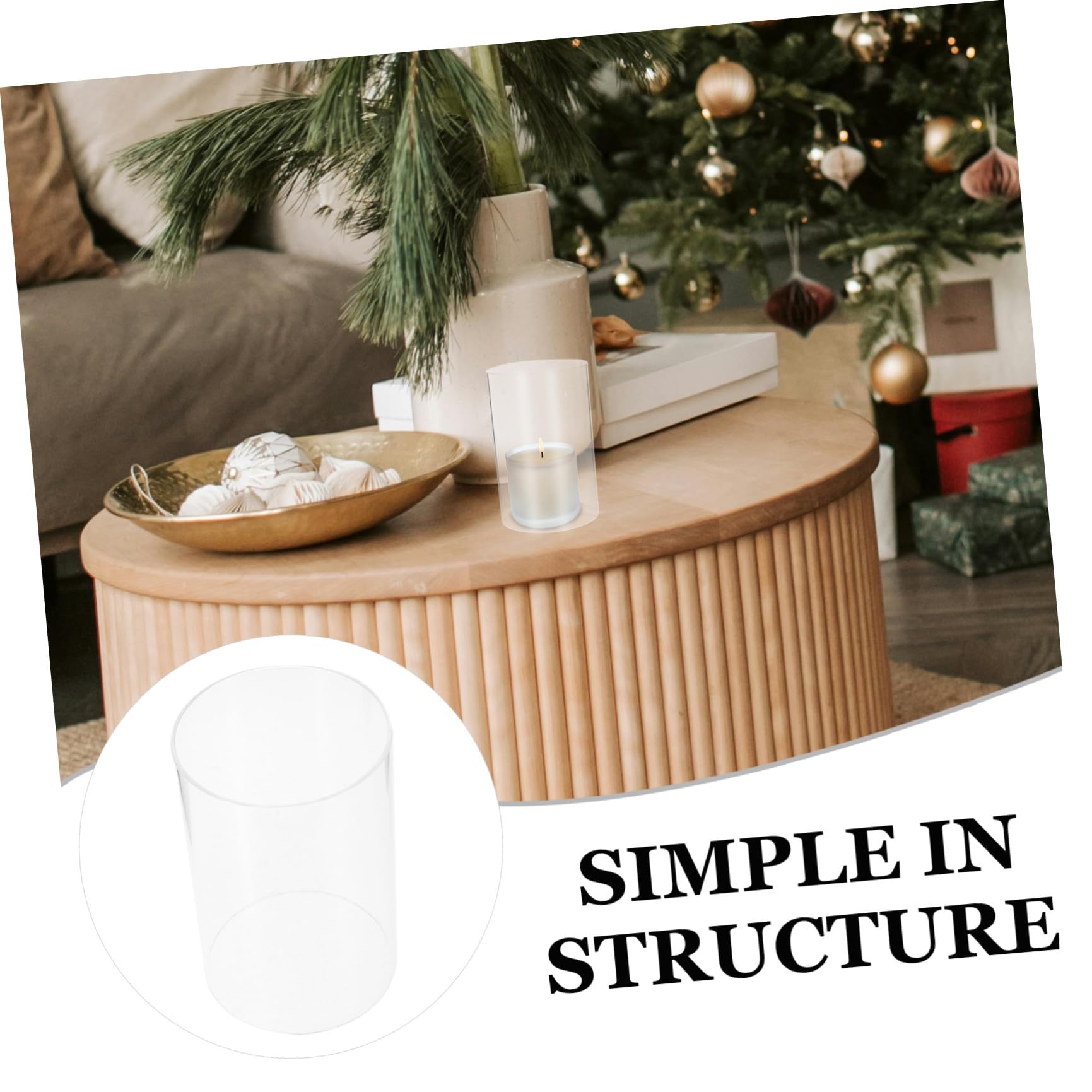 Portacandele a Cilindro in Vetro Trasparente 2 Pezzi 10x15 Cm, Paralumi Antivento per Candele a Colonna, Copricandele Decorativi per Uso Domestico e Arredamento Casa