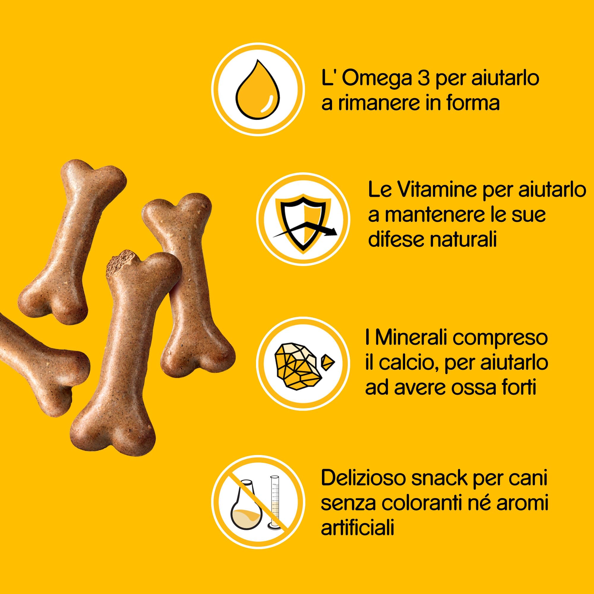 Pedigree Biscrock Galletas para Perro de 3 Sabores (Pack de 12 x 500g)