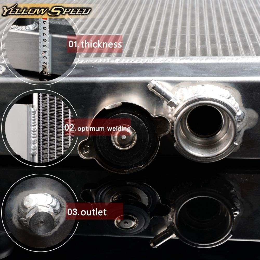 All Aluminum Radiator Compatible With 1960 1961 1962 Chevy/GM Pickup Truck Manual