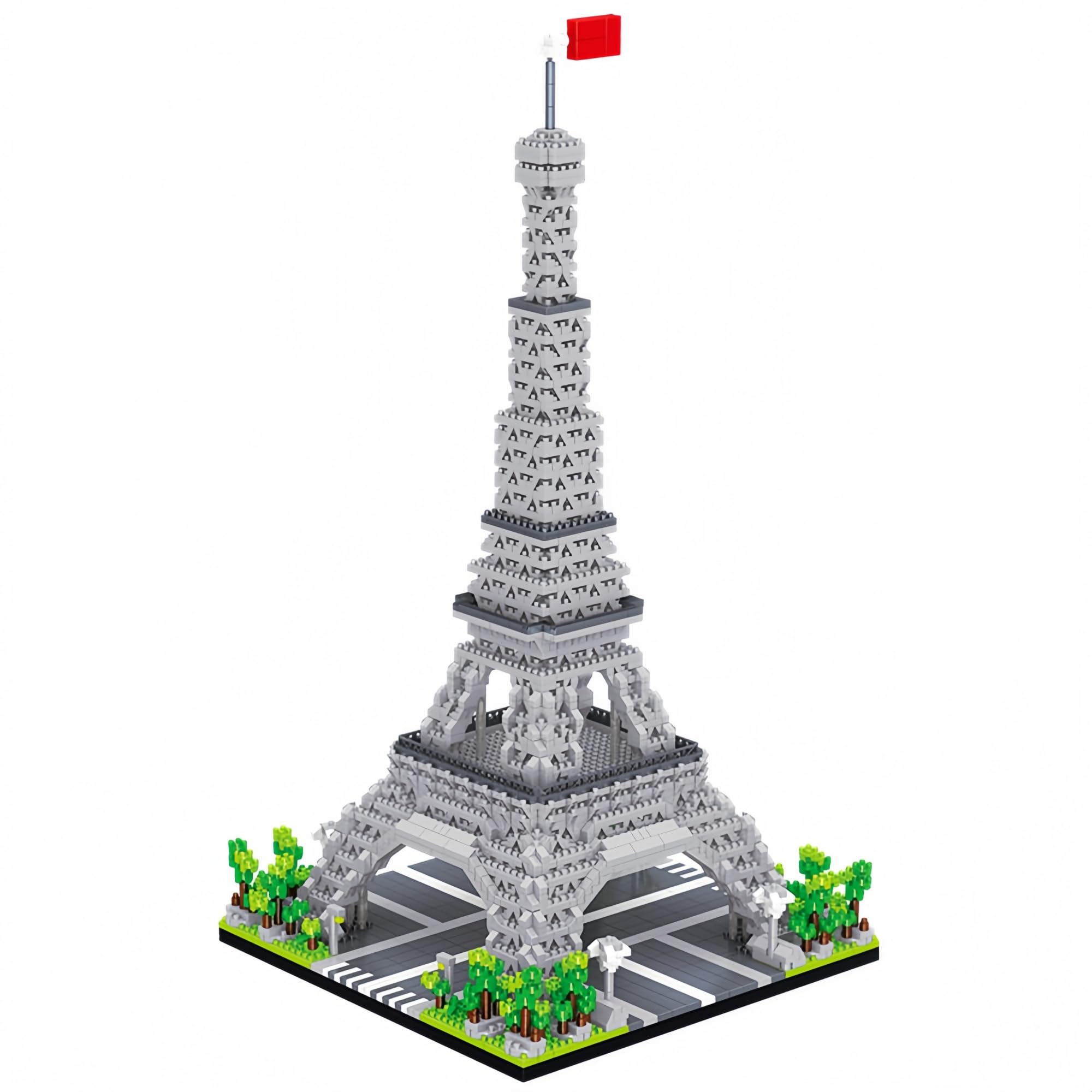 Costruisci lo splendore iconico francese con i micro mini mattoncini della Torre Eiffel di Parigi: divertenti giochi di artigianato per adulti