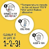 Vista 2 de FryAway Solidificador de aceite de cocina para freír, paquete de 10 unidades Solidifica 15 galones de aceites de cocina Polvo a base de plantas