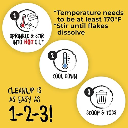 Miniatura 2 de FryAway Solidificador de aceite de cocina para freír, paquete de 10 unidades  Solidifica 15 galones de aceites de cocina  Polvo a base de plantas