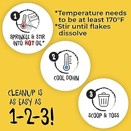 FryAway Pan Fry Cooking Oil Solidifier, Super Value 10-Pack - Solidifies 15 Gallons Cooking Oils - Plant-Based Powder - Fry Oil Away for Mess-Free Cleanup and Disposal - Easy to Use, Made in the USA