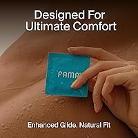 Vista 3 de FAMA Ultra Thin Condoms – 0.04mm, Extra Lubricated, 25% Thinner Natural Latex, 36 Pack, FDA-Cleared, 53mm Diameter, Hypoallergenic, Odorless