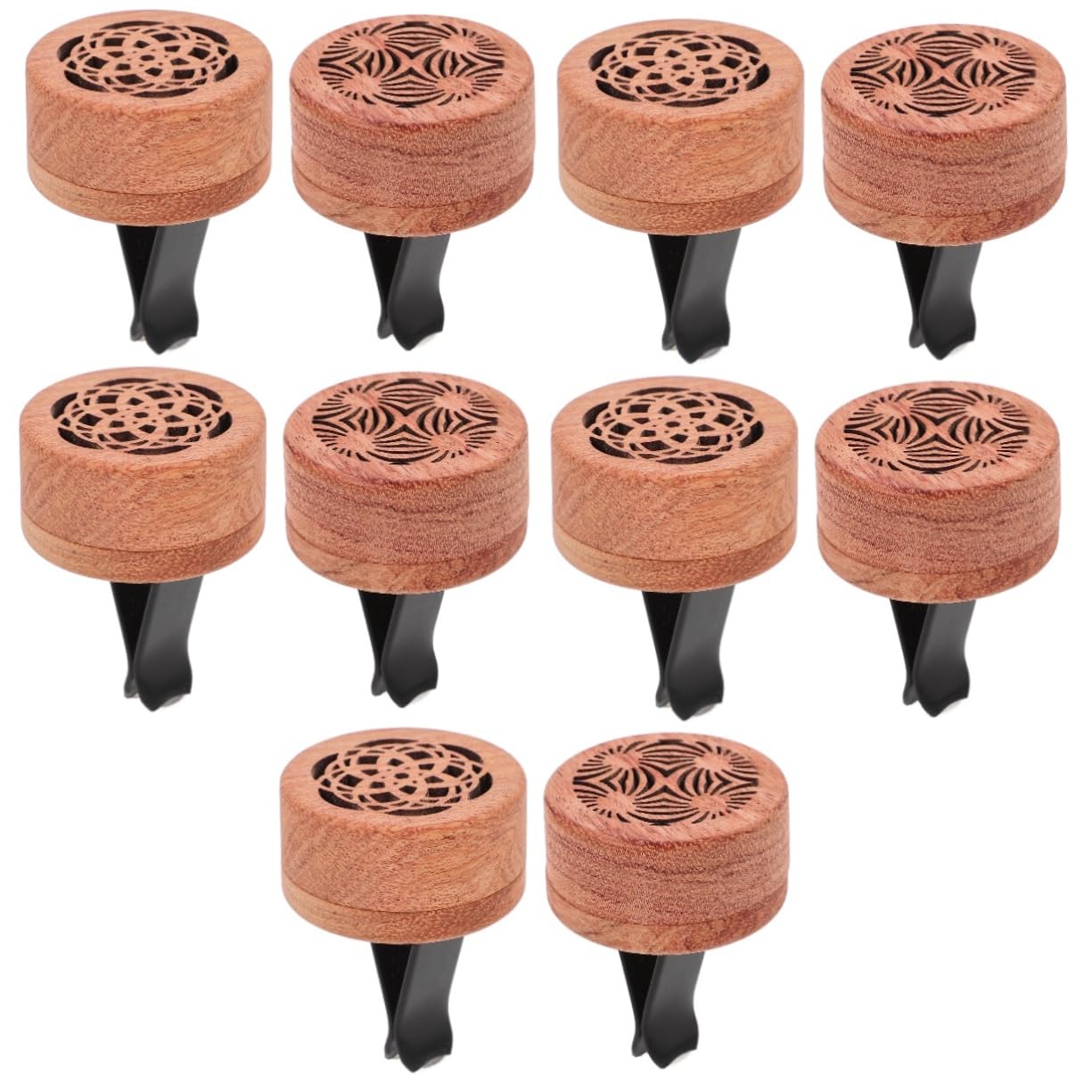 PartyKindom 5 Set Di Clip Per Auto Clip Decorative Per Bocchette Di Ventilazione Per Auto Materiale in Legno Robusto 2 Pezzi * 5
