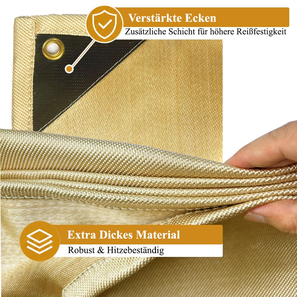 Manta de protección contra incendios para soldadura, accesorio de soldadura, tejido de protección contra incendios, manta para extinción de incendios para el hogar y el exterior para