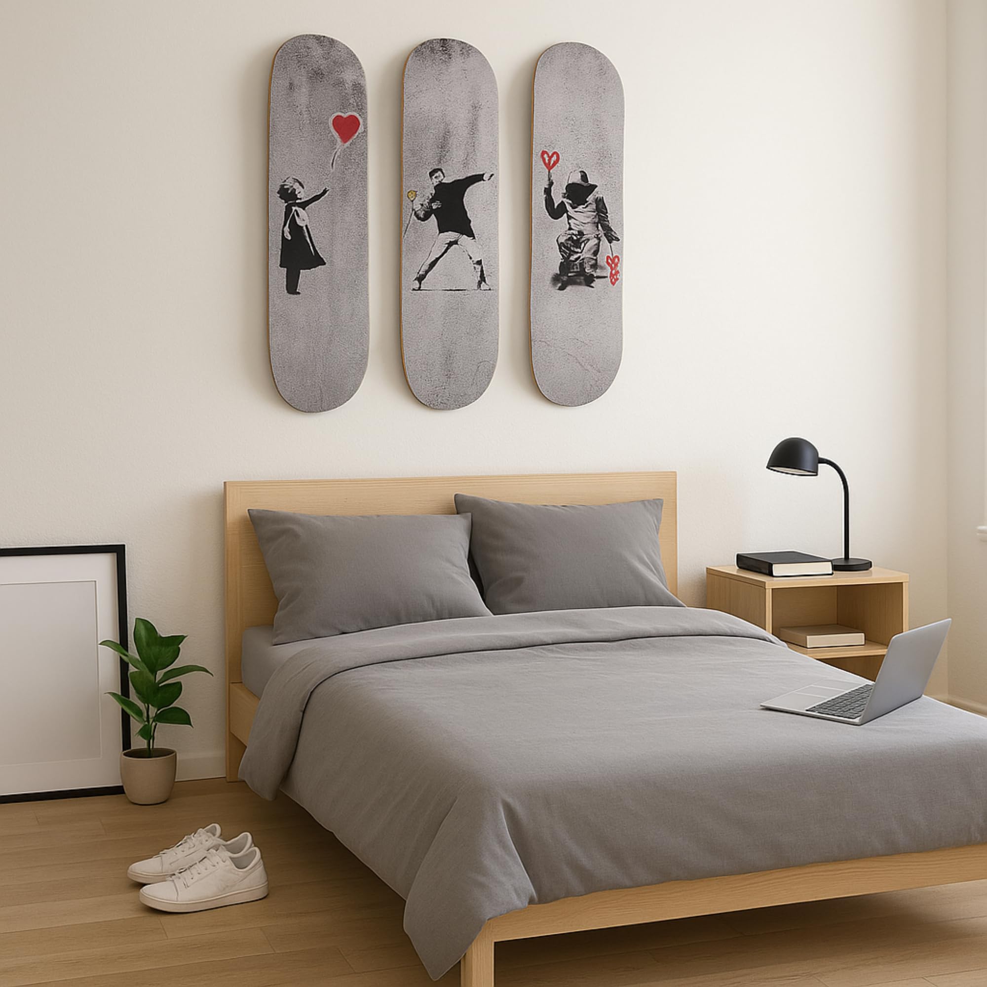 Banksy スケートデッキ　バンクシー Amazon.co.jp: (バンクシー) Banksy スケートボードキャンバス