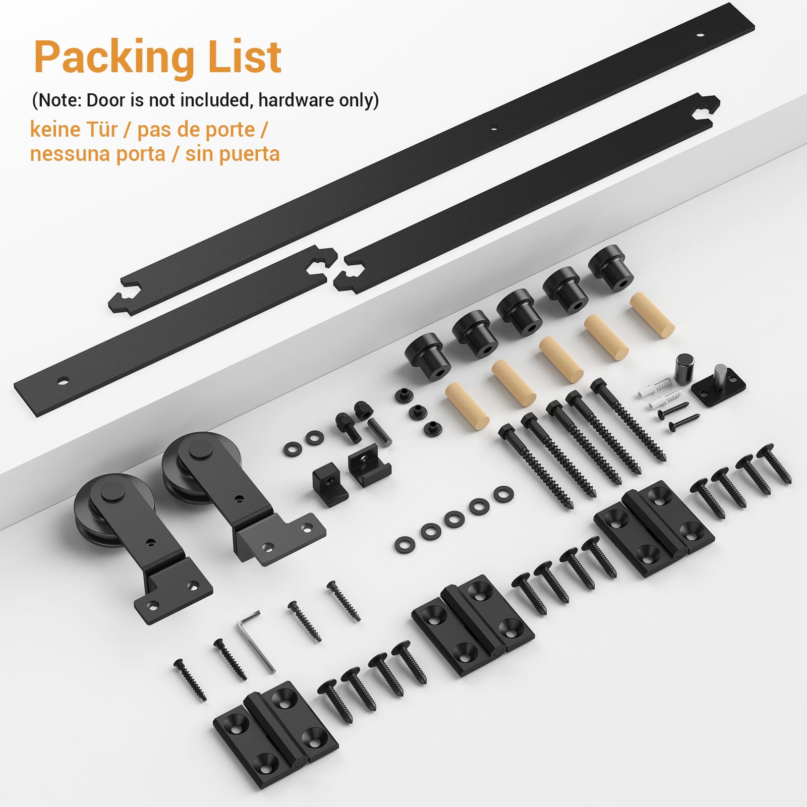 Poulie à Porte Coulissante Double Rangée, Roulettes Supérieures