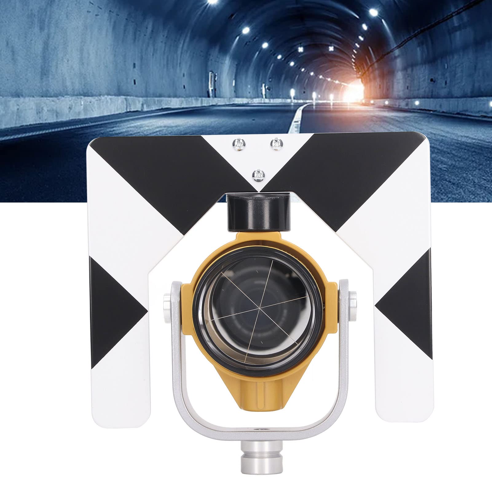 Prisma topográfico de 64 mm con compensación de 0 mm / -30 mm, lente óptica de vidrio K9, carcasa protectora de ABS para estación total, para topografía, túneles, metros,