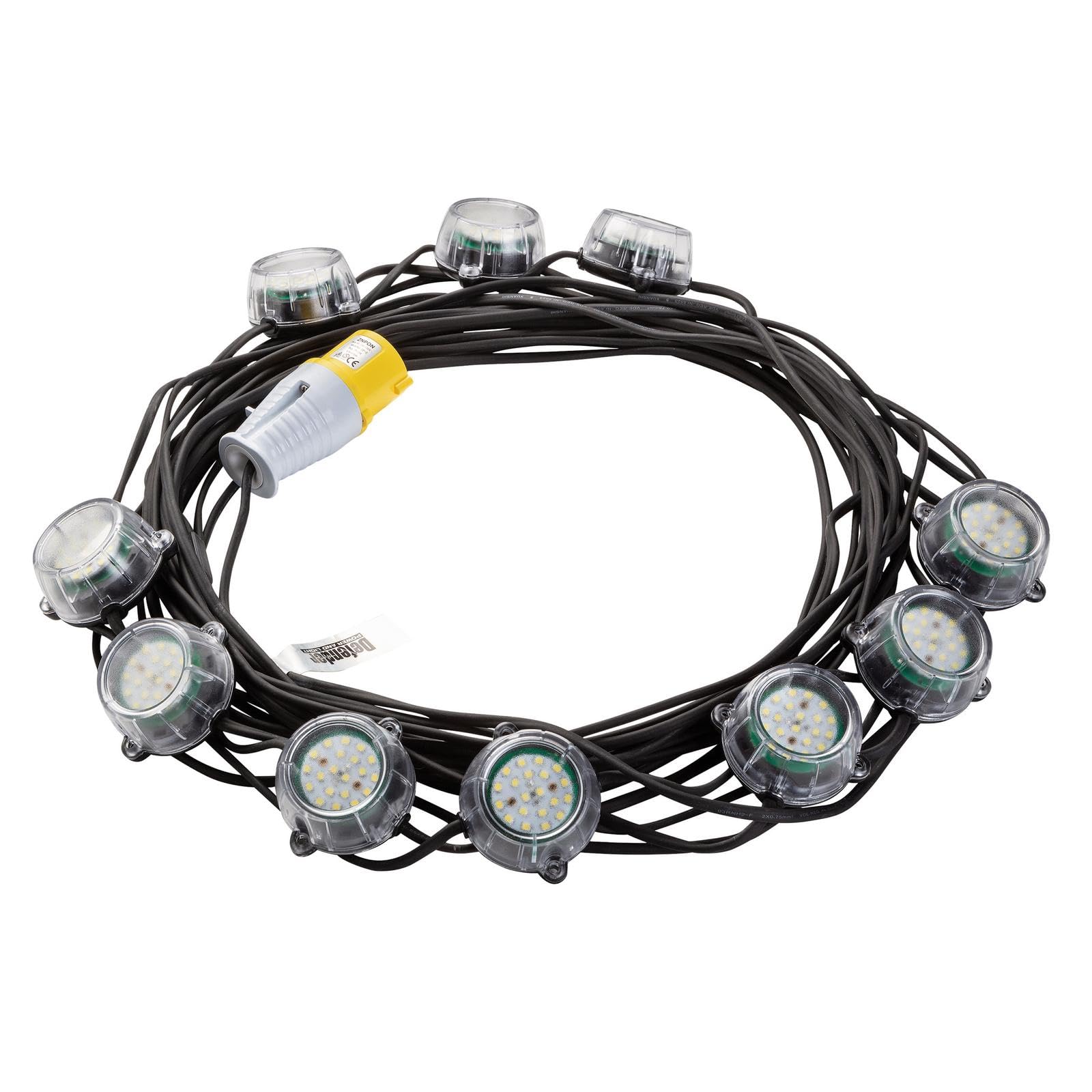 Defender Power And Light Black Defender 22M Heavy Duty Led Encapsulated Festoon String Lights 50W 110V 50W (E89354)