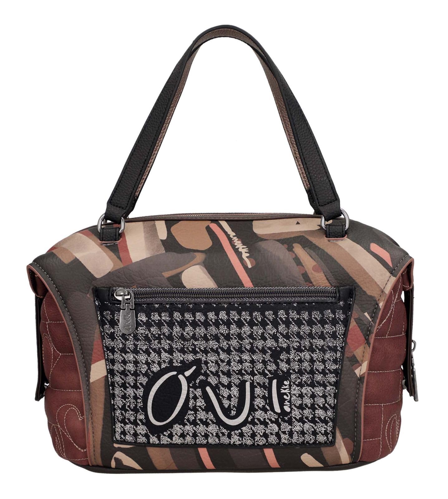 Anekke Bolso de Asa Corta Colección Mademoiselle | Bolso para Mujer | Cierre con Cremallera y Varios Compartimentos | Medidas 28x22x13 cm