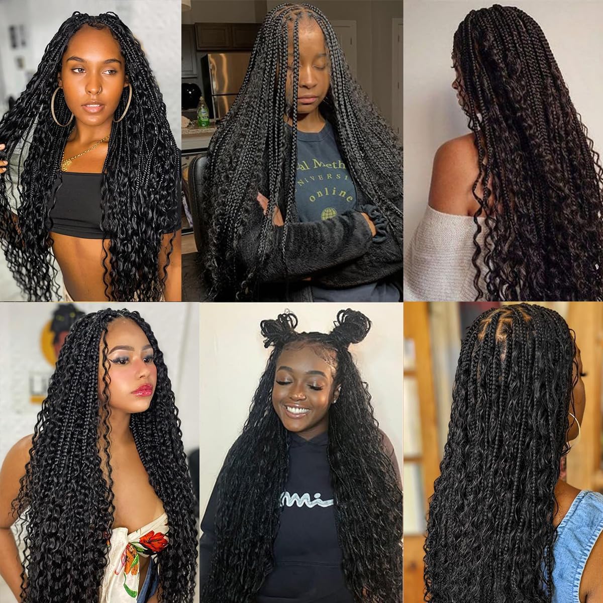 26 Inch 2 Pack 100g Water Wave Human Braiding Hair Wet and Wavy for Braiding Bulk Human Hair Curly Extension 2 Pack/100g - Image 3