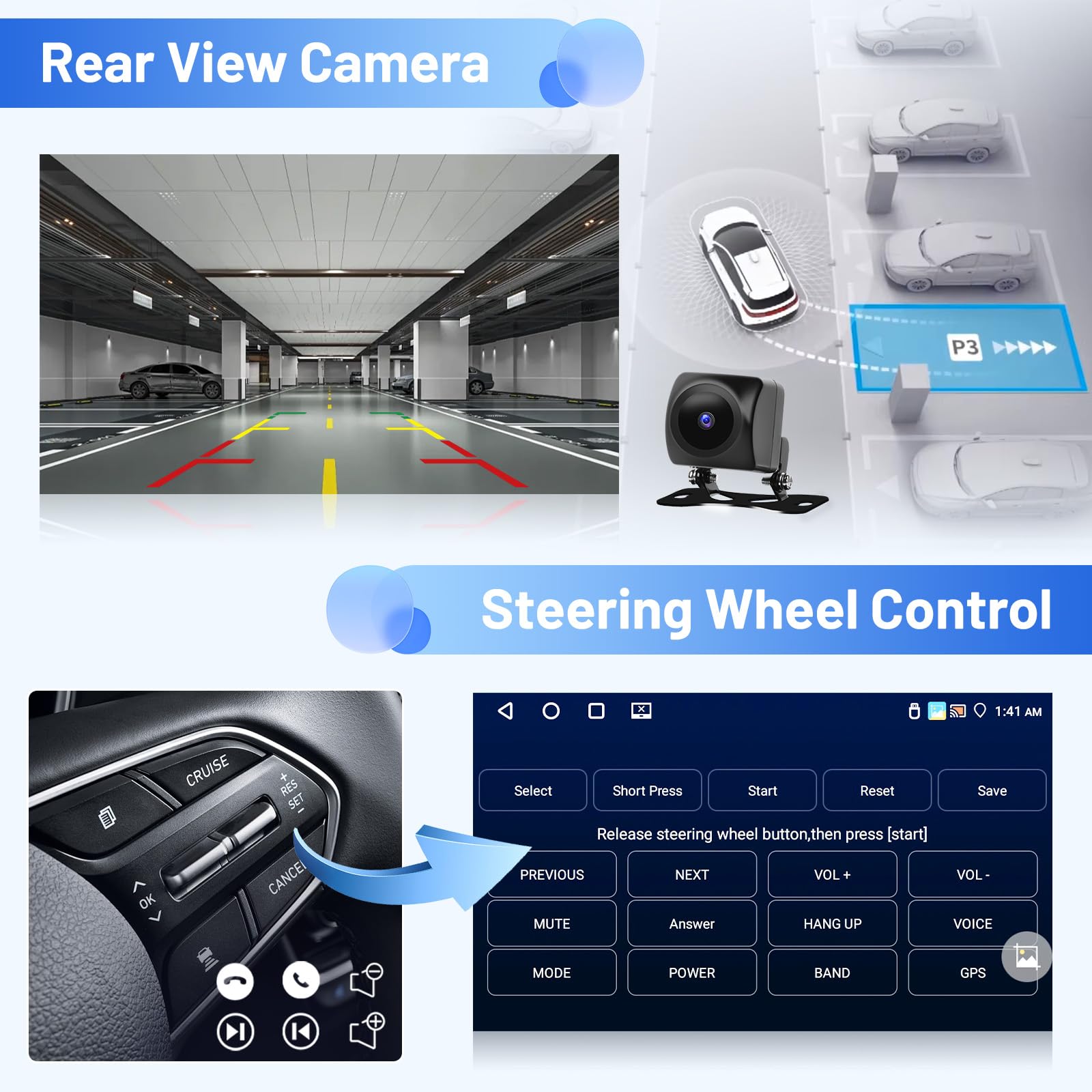 Inefala 4+64G 7'' Android 15 Autoradio per Fiat Panda 2013-2020