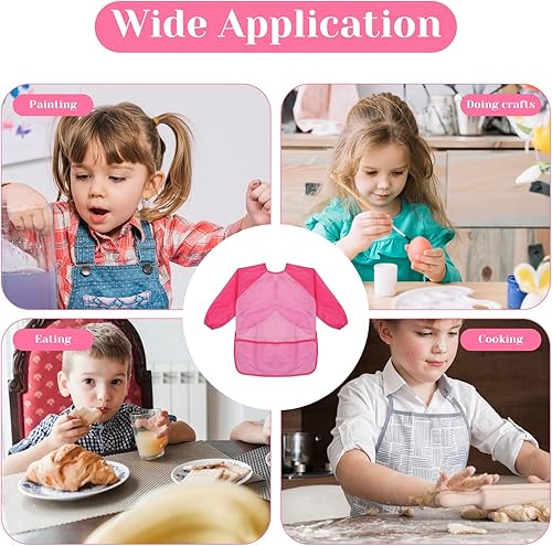Miniatura 6 de Giantree 2 delantales de pintura para niños, impermeables, para niños de 5 a 8 años, pintura para cocinar y hornear