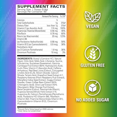 Miniatura 75 de EHP Labs OxyShred - Polvo termogénico para antes del entrenamiento y suplemento para adelgazar, clínicamente probado, con L-glutamina y