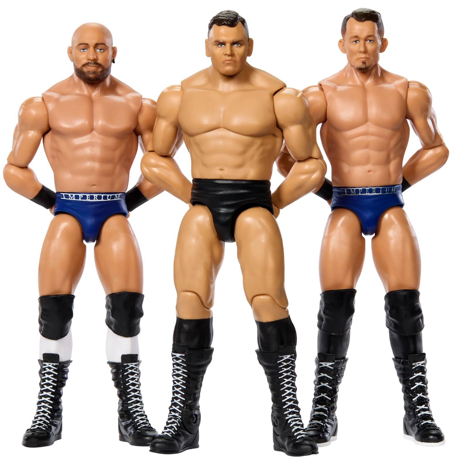WWE Imperium Main Event Series Lot de 3 figurines de lutte Gunther, Ludwig Kaiser et Giovanni Vinci Mattel Basic