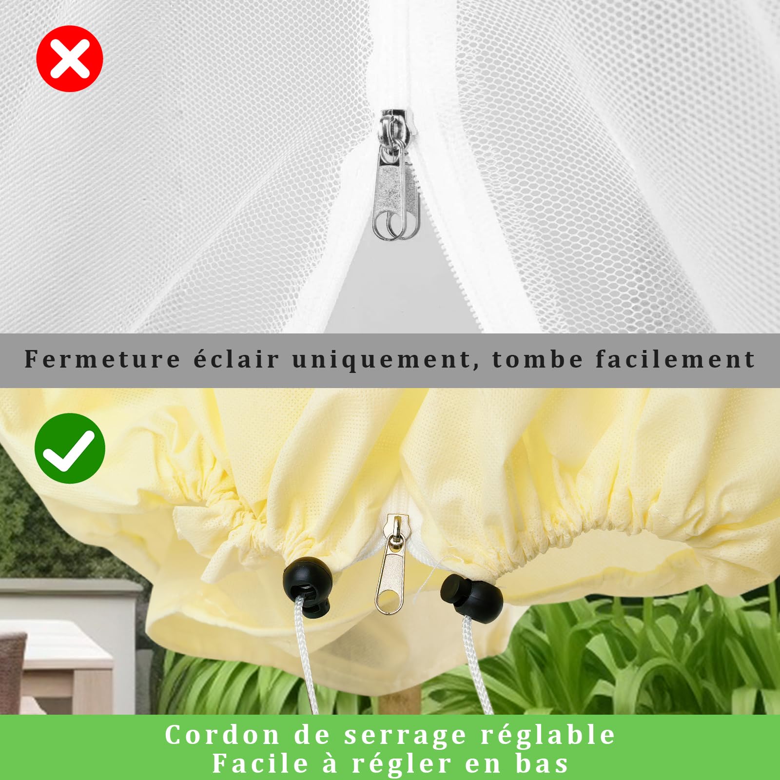Voile Hivernage Plante Exterieur 80g/㎡ Anti-Gel，200x240cm 2PC