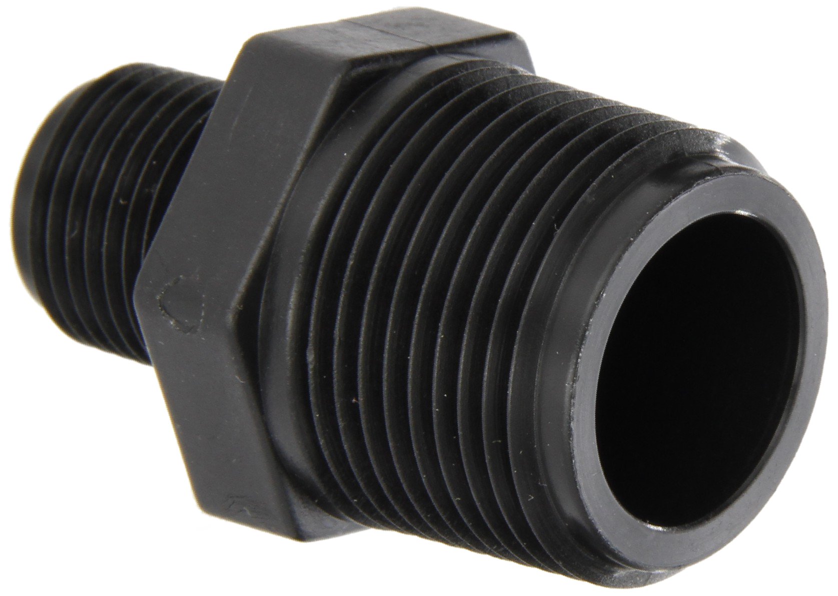 Banjo RN100-050 Polypropylene Pipe Fitting, Reducing Nipple, Schedule 80, 1" NPT Male x 1/2" Length