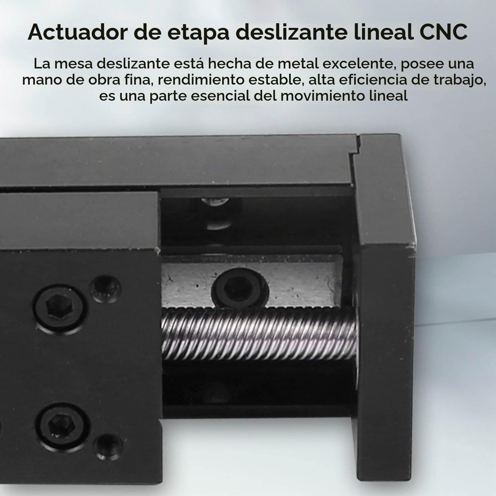 Mini Actuador de Deslizamiento de Guía de Riel Lineal, Actuador de Etapa Lineal de Carrera de 200mm/7,87 Pulgadas para Fresadora de Enrutador CNC DIY