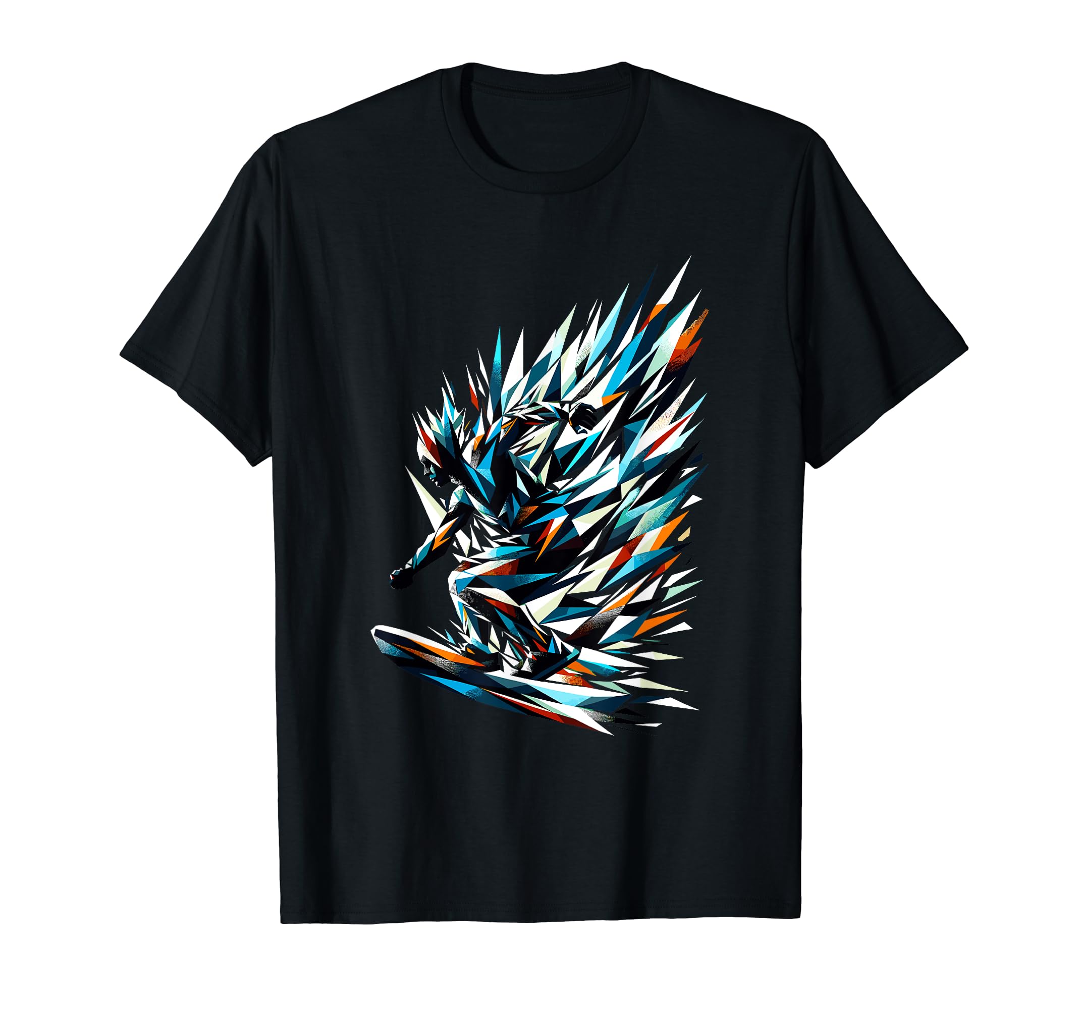Polygon Art Skysurfing Skydive Skysurf Skysurfer T-Shirt