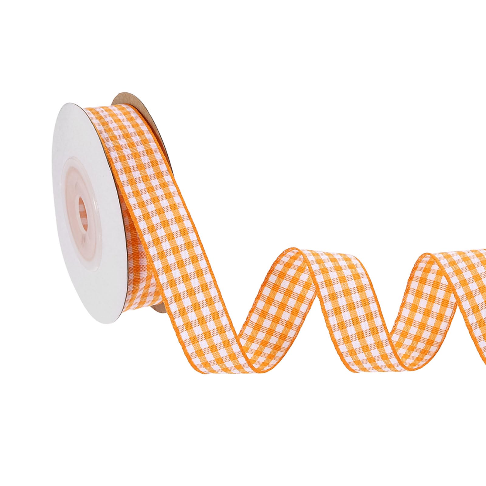 Ruban à carreaux orange PATIKIL pour noeud de cadeau de mariage unique