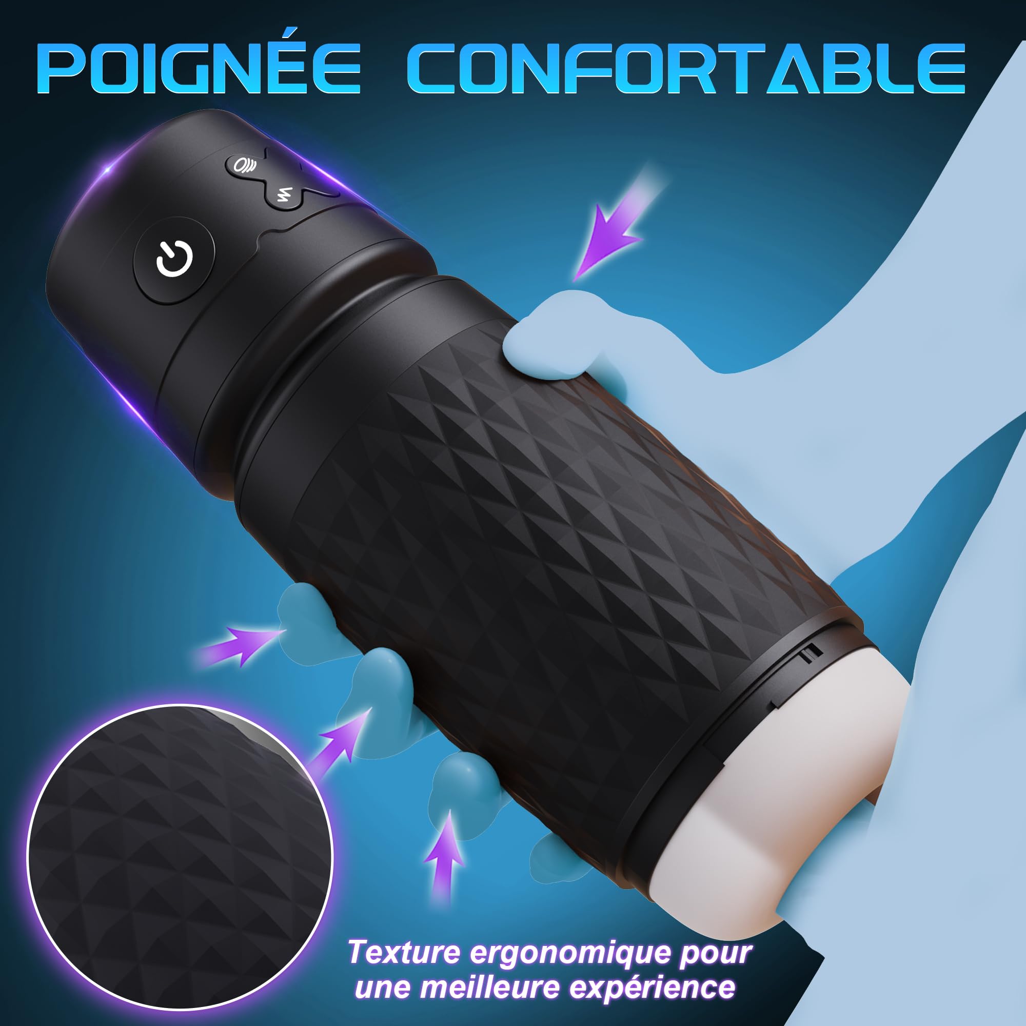Masturbateur Électrique Pour Hommes, Jouet Sexuel Pour Hommes Avec Modes De Vibration Et De Succion, Cup Masturbateur 3D Avec Vagin Réaliste, Sexe Muschi, Masturbateur Pour Pénis, noir