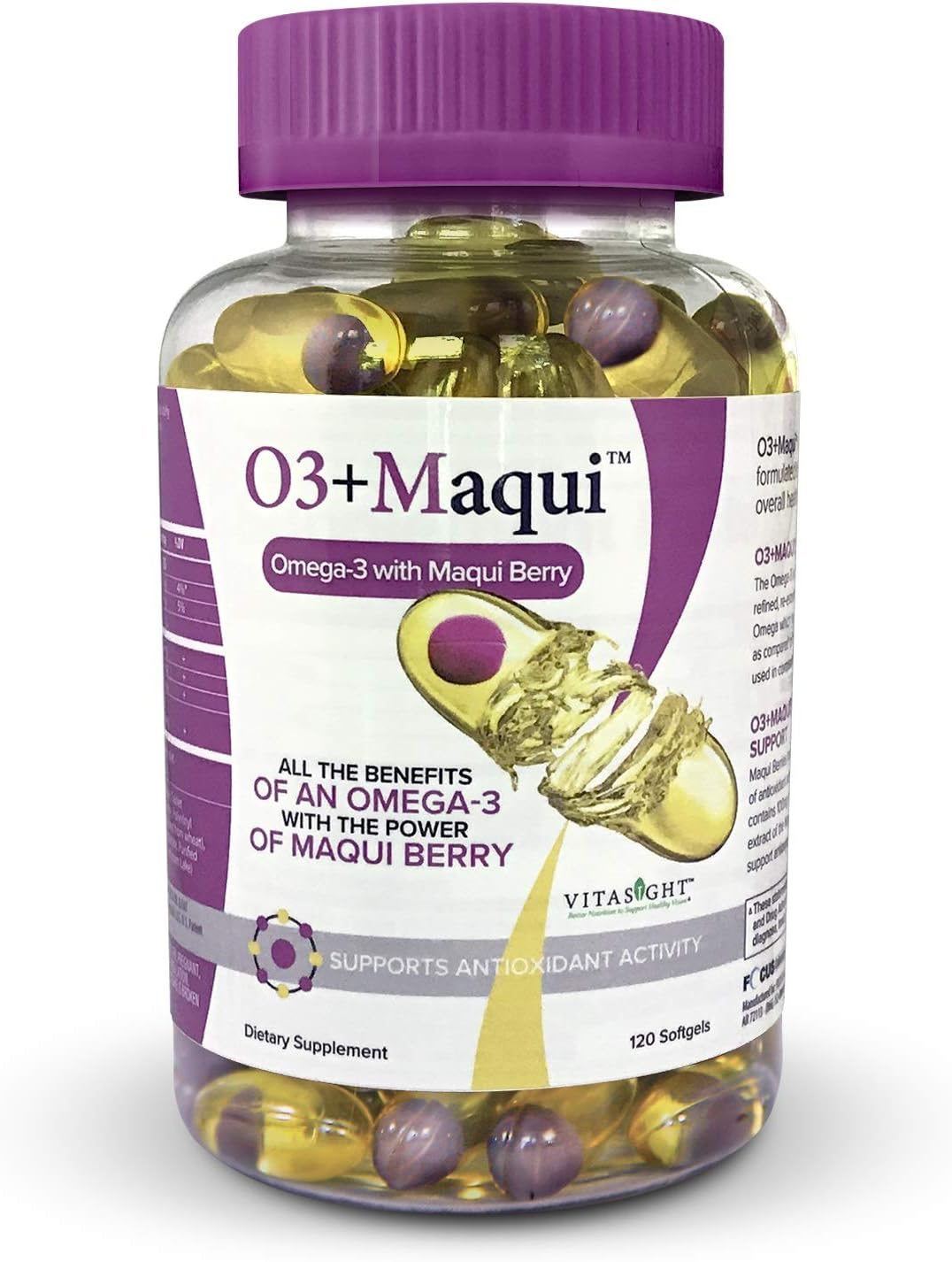 O3+ Maqui Vitamin Supplement, Combats Dry Eyes and Supports Healthy Tears (Contains 120 Softgels)