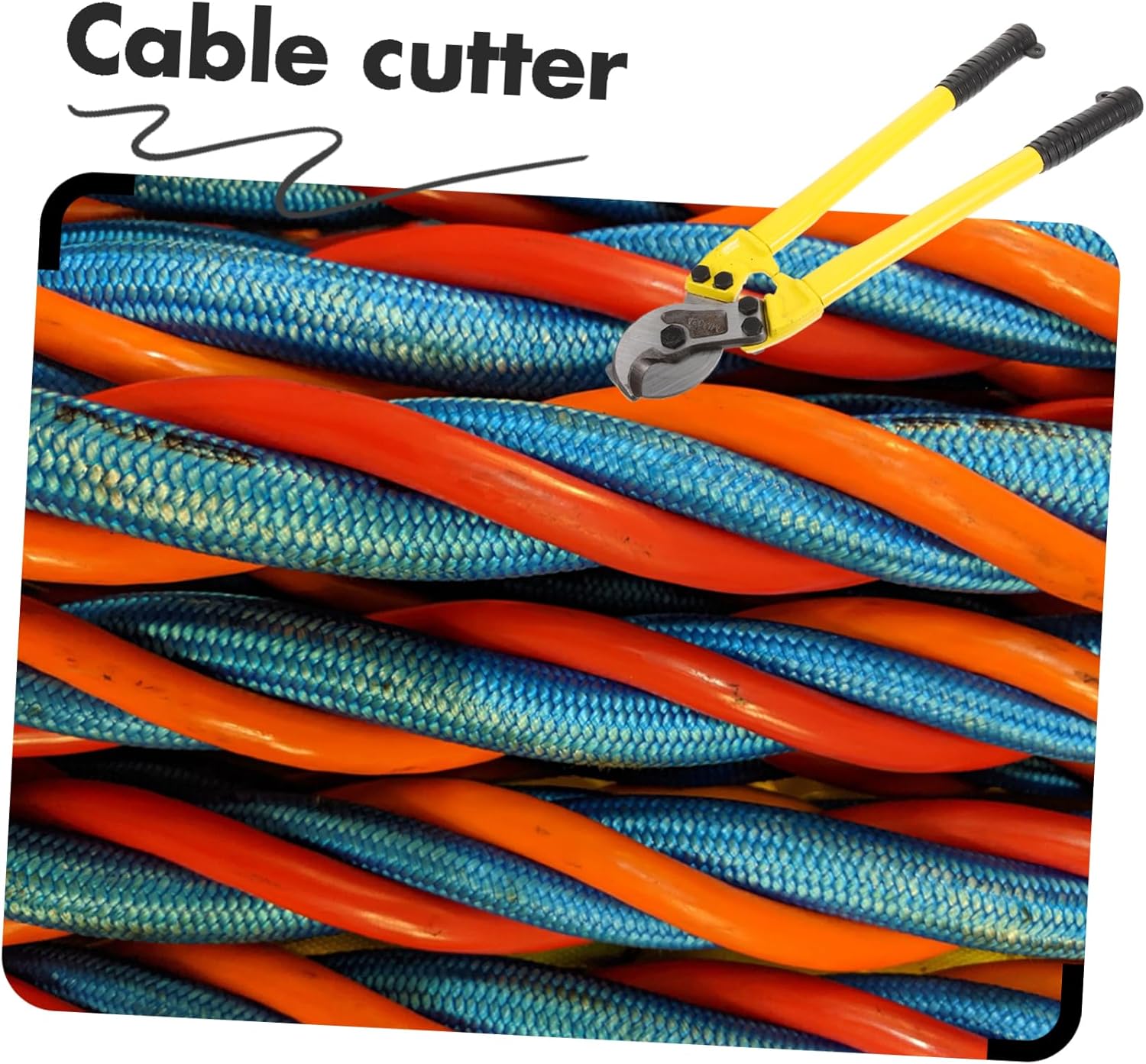 jojofuny Cable Cutter Ergonomic Heavy Duty Electrician Tool for Cutting Electrical Wire Construction Comfortable Grip for Deck and Stair Railing