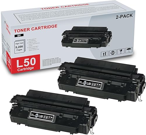 Paquete de 2 cartuchos de tóner negro L50 6812A001 de alto rendimiento compatibles con CRGL50 L50 de repuesto para impresora Canon ImageClass D660