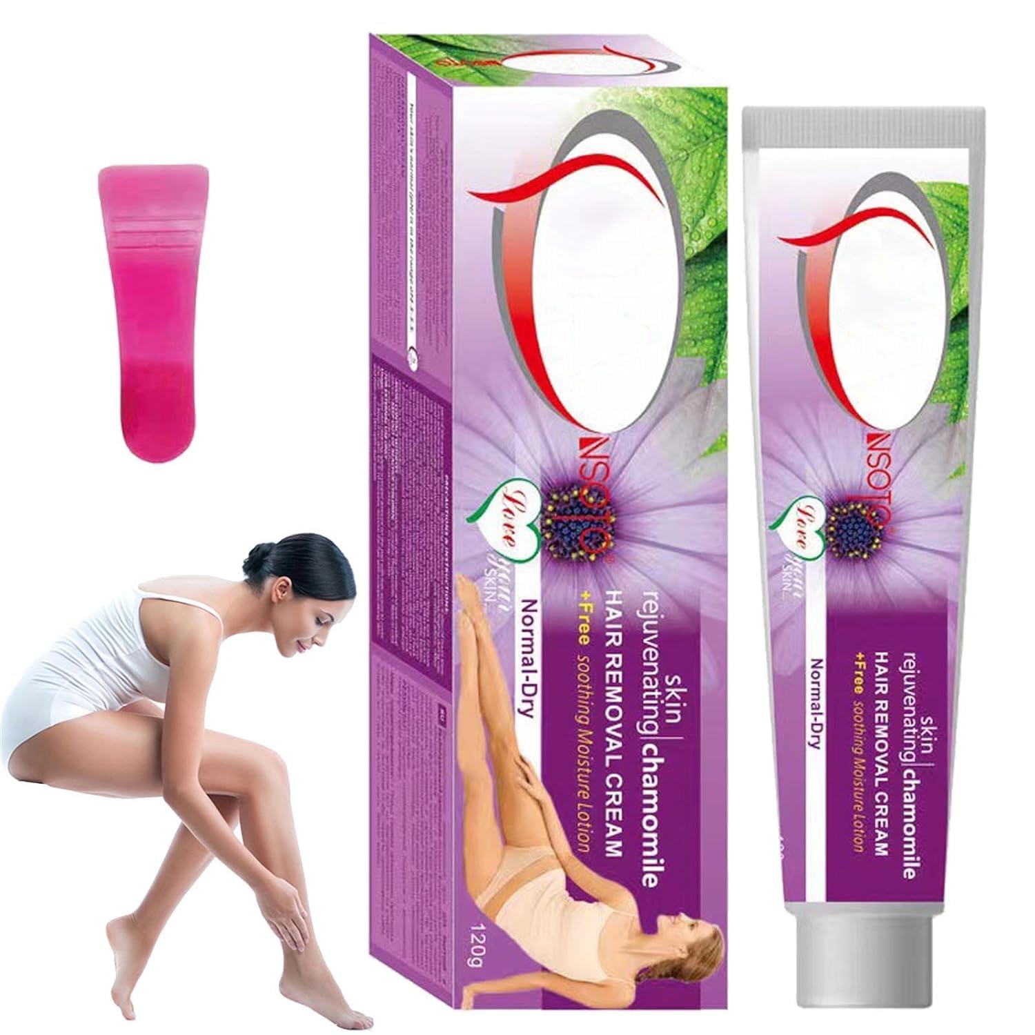Crema Depilatoria Qia, Crema Depilatoria Qiansoto, Crema Depilatoria Qia, Crema Depilatoria Qia Para Hombres Y Mujeres, Adecuada Para Cara, Axilas, Muslos Y Áreas Privadas (Manzanilla)